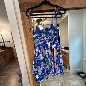 Promesa Blue and Yellow Floral Dress